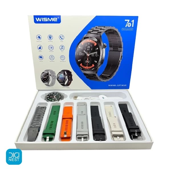 ساعت هوشمند ویسمی مدل Wisme X37 max با 7 بند — تصویر ۲
