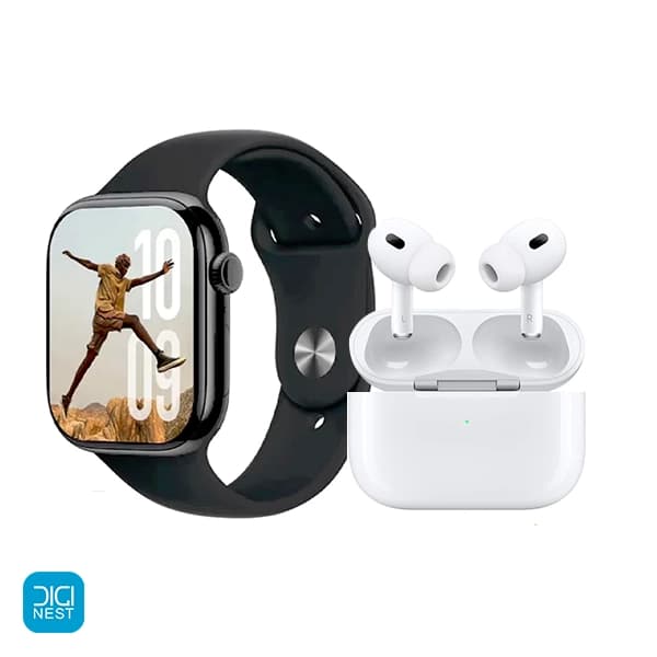 پک ساعت هوشمند طرح اپل و ایرپاد Keqiwear مدل KW55 Max — تصویر ۲
