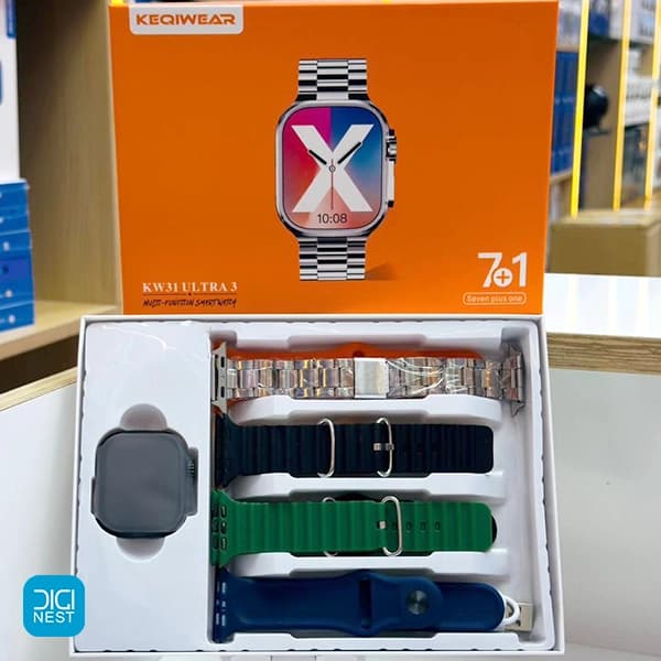ساعت هوشمند کیکی ویر مدل KW31 ULTRA3 با 7 بند — تصویر ۴