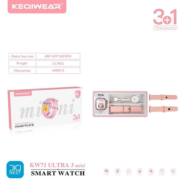 ساعت هوشمند کیکی ویر مدل Keqiwear KW71 Ultra 3 mini — تصویر ۴
