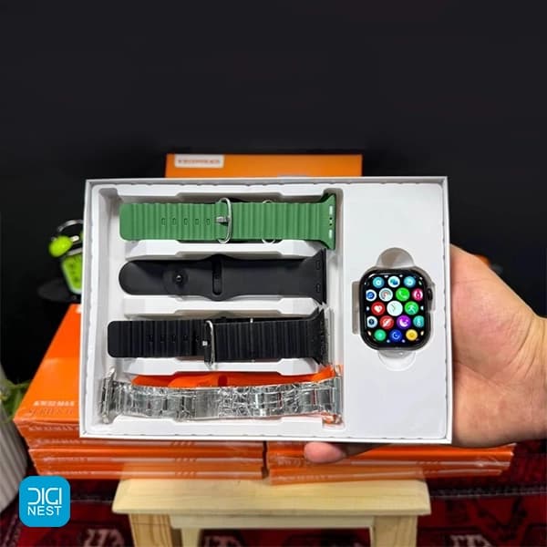 ساعت هوشمند طرح اپل واچ مدل KW32 Max با هفت بند — تصویر ۵