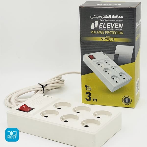 محافظ برق و ولتاژ الون مدل VP9006 طول ۳ متر ۶ خانه — تصویر ۴
