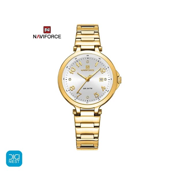 ساعت مچی عقربه ای زنانه نیوی فورس NF5033 GW اورجینال