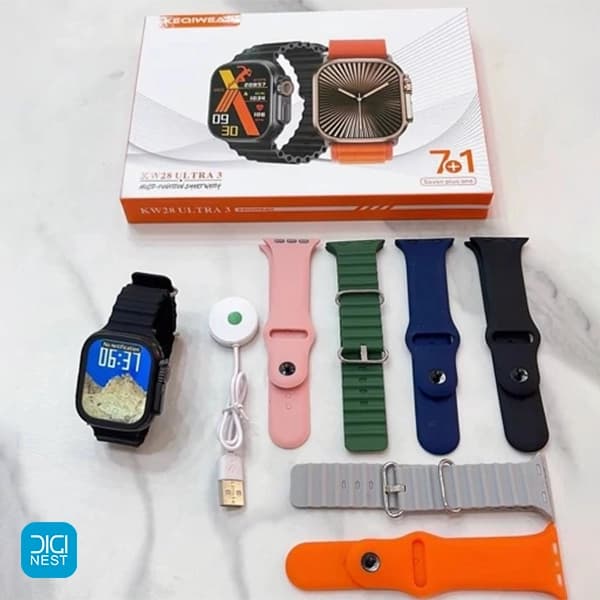 ساعت هوشمند Keqiwear طرح اپل واچ مدل KW28 Ultra 3 — تصویر ۷