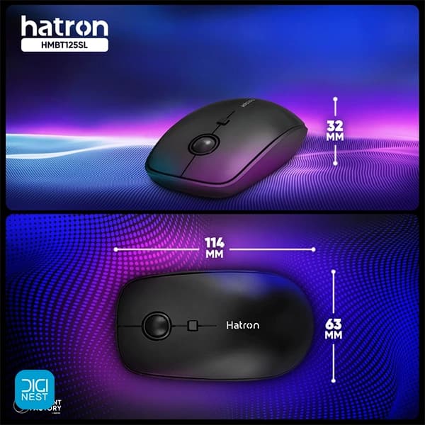 ماوس بی سیم سایلنت هترون مدل HMBT125SL — تصویر ۷