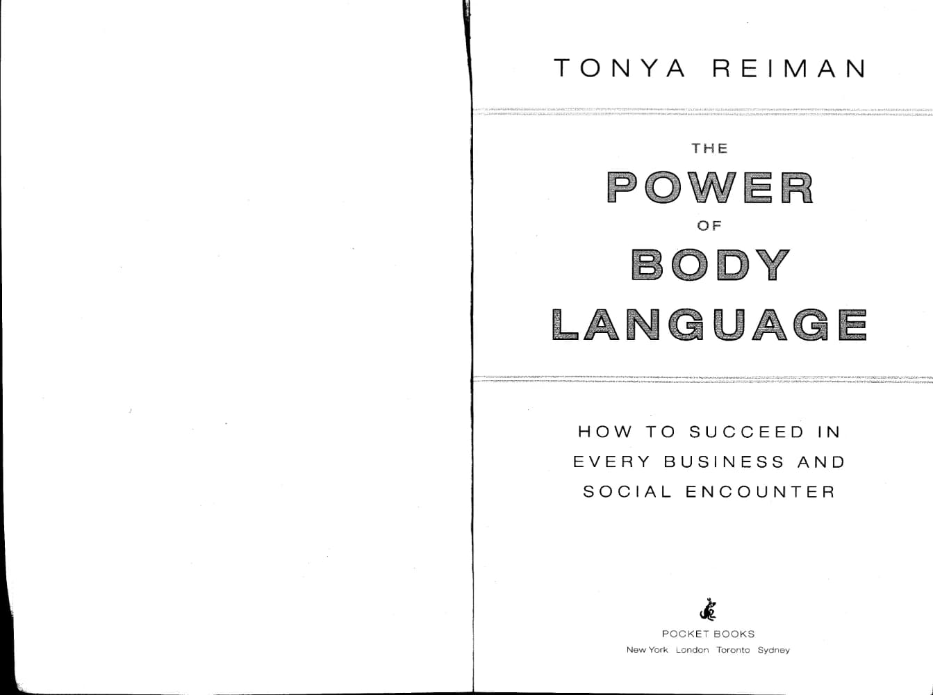 کتاب The Power of Body Language (قدرت زبان بدن) نسخه انگلیسی PDF | تونیا ریمَن