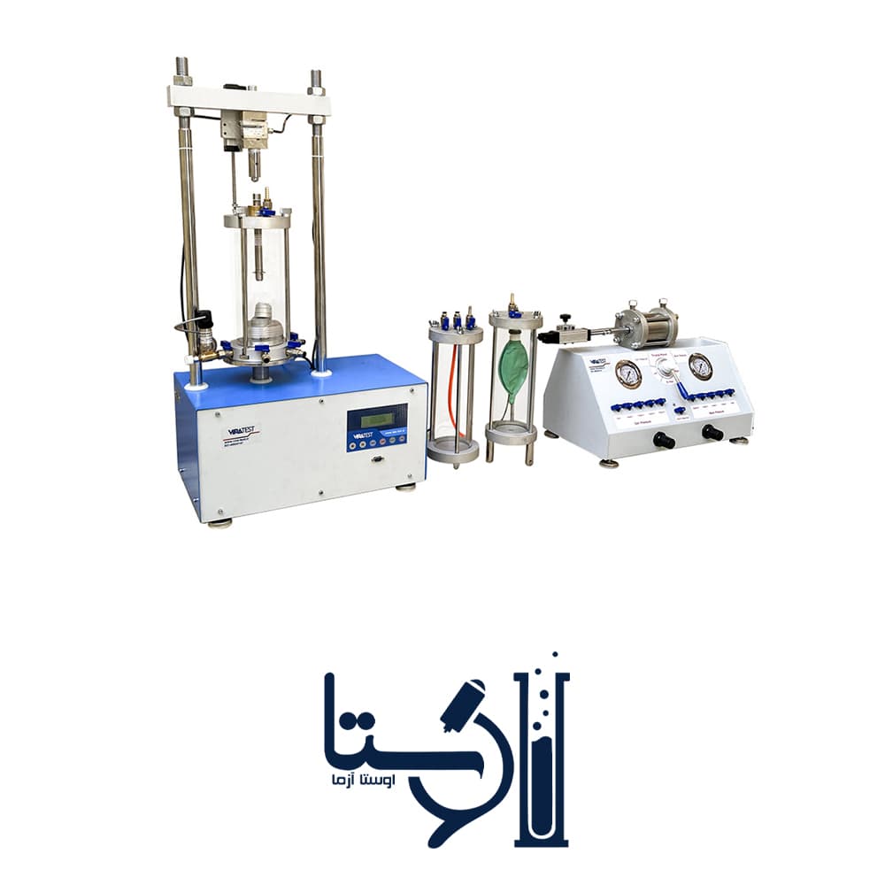 دستگاه سه محوری خاک UU دیجیتال