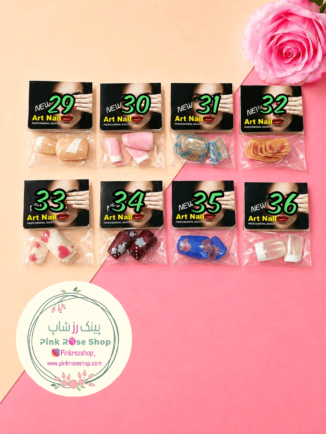 ناخن مصنوعی طرحدار بزرگسال (کد 00012)