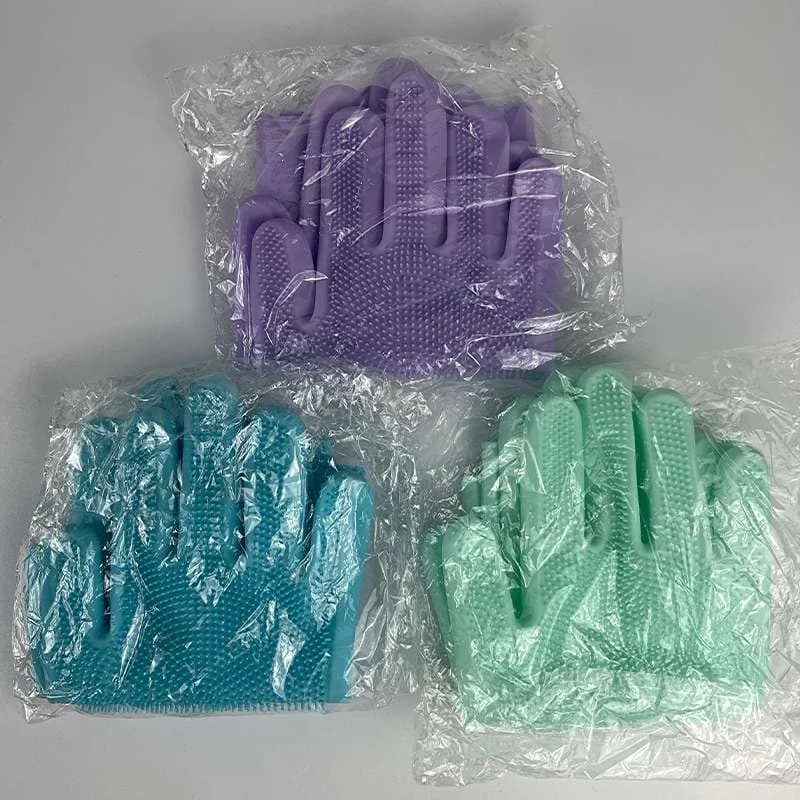 دستکش ظرفشویی اسکاچ دار سیلیکونی کد N149 — تصویر ۱۰