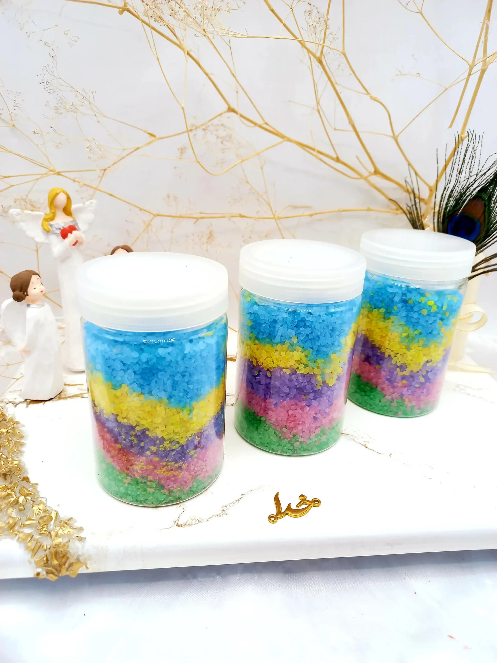 نمک حمام و اسپا رنگی استوانه ای 500 گرم ARA — تصویر ۳