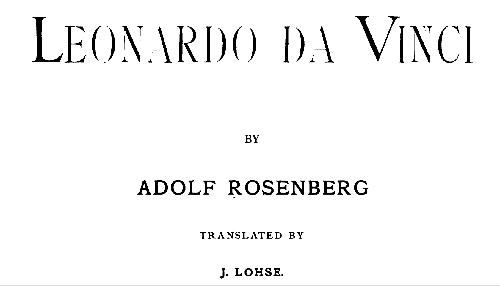 کتاب Leonardo da Vinci (لئوناردو داوینچی) نسخه انگلیسی PDF | آدولف روزنبرگ