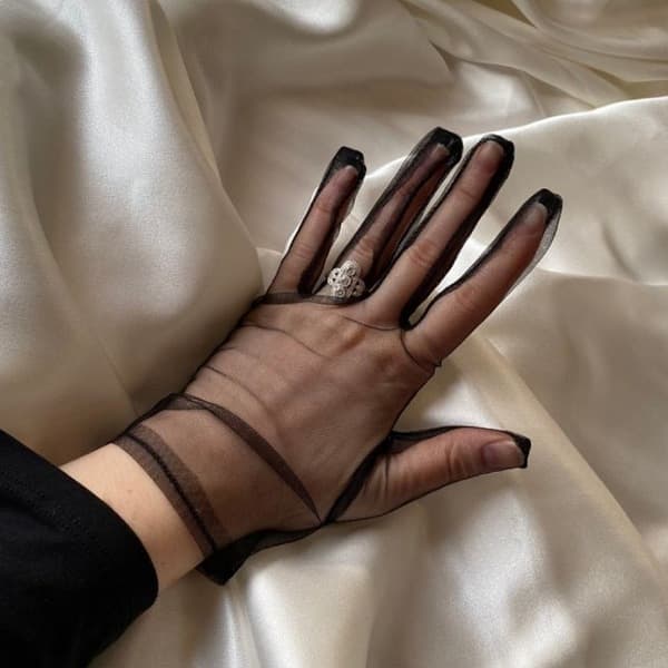 دستکش تور کوتاه ساده