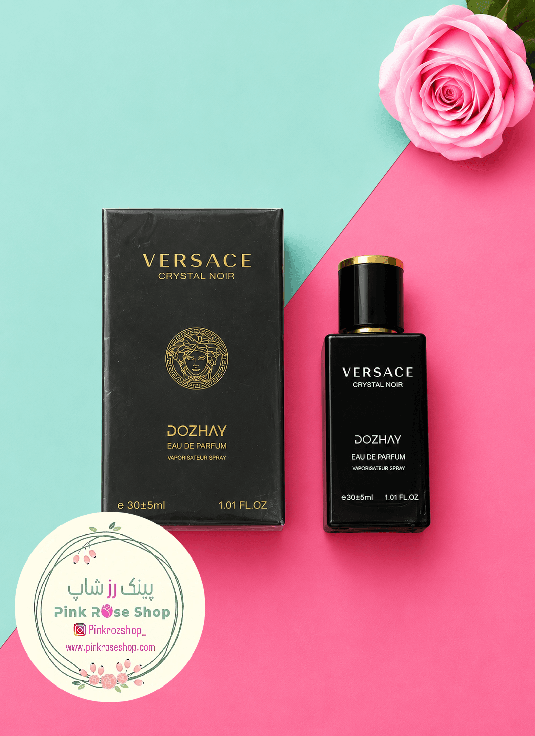 ادکلن 35 میل ورساچه کریستال نویر برند دوژای DOZHAY