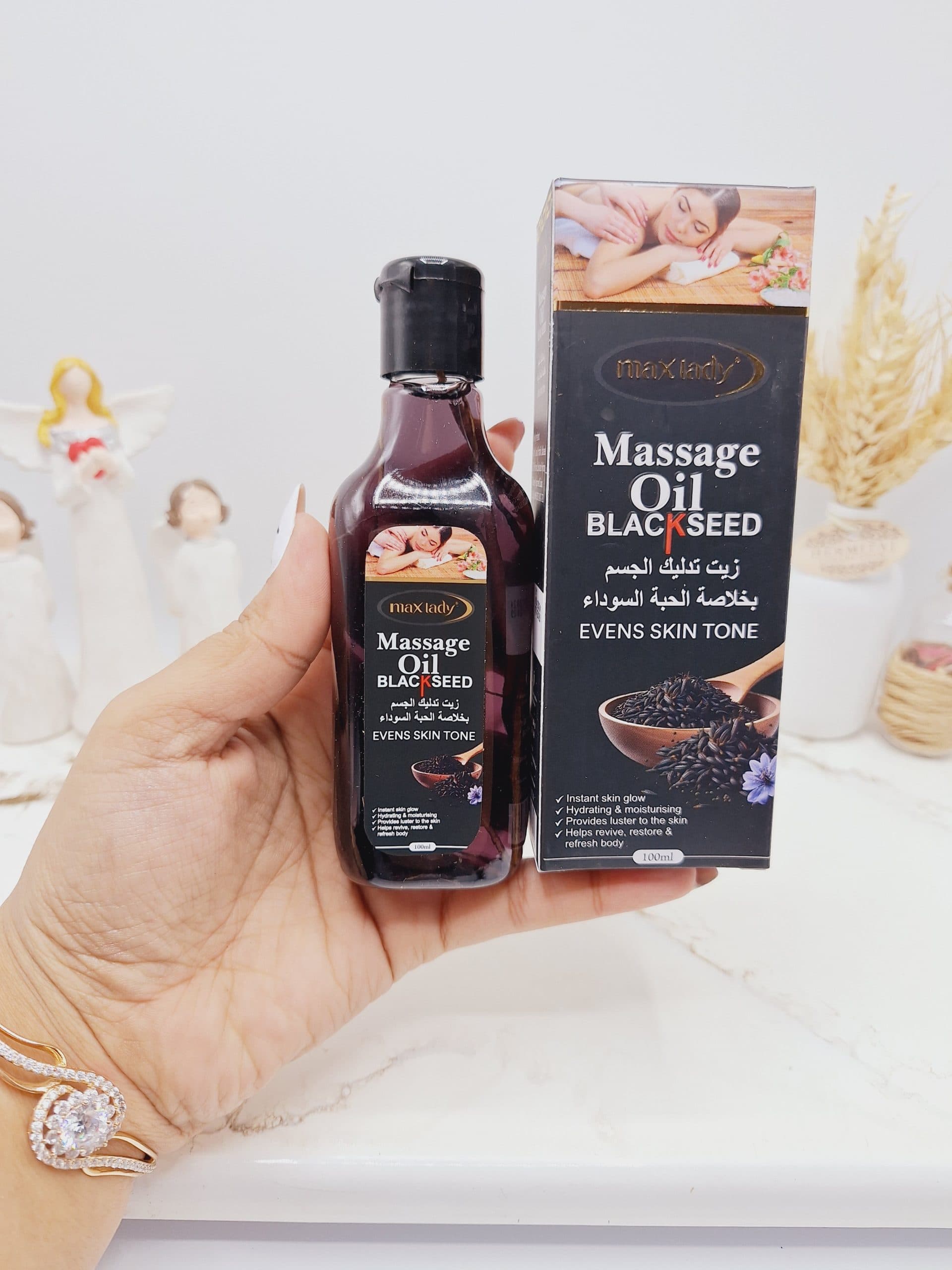 روغن ماساژ و تسکین دهنده درد عضلانی عصاره سیاهدانه برند مکس لیدی کد 7492