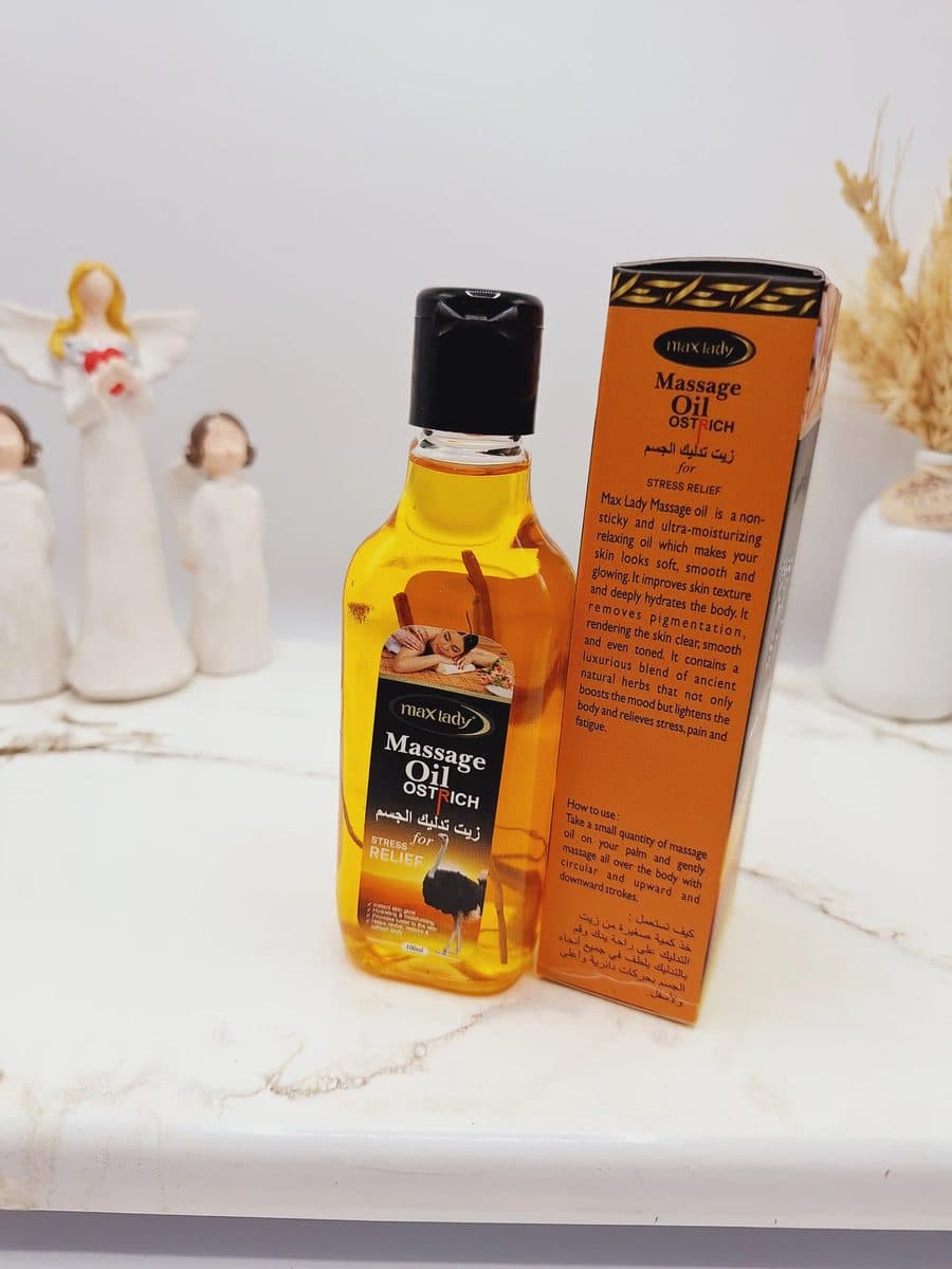 روغن ماساژ و تسکین دهنده درد عضلانی عصاره روغن شتر مرغ برند مکس لیدی کد 2947 — تصویر ۴