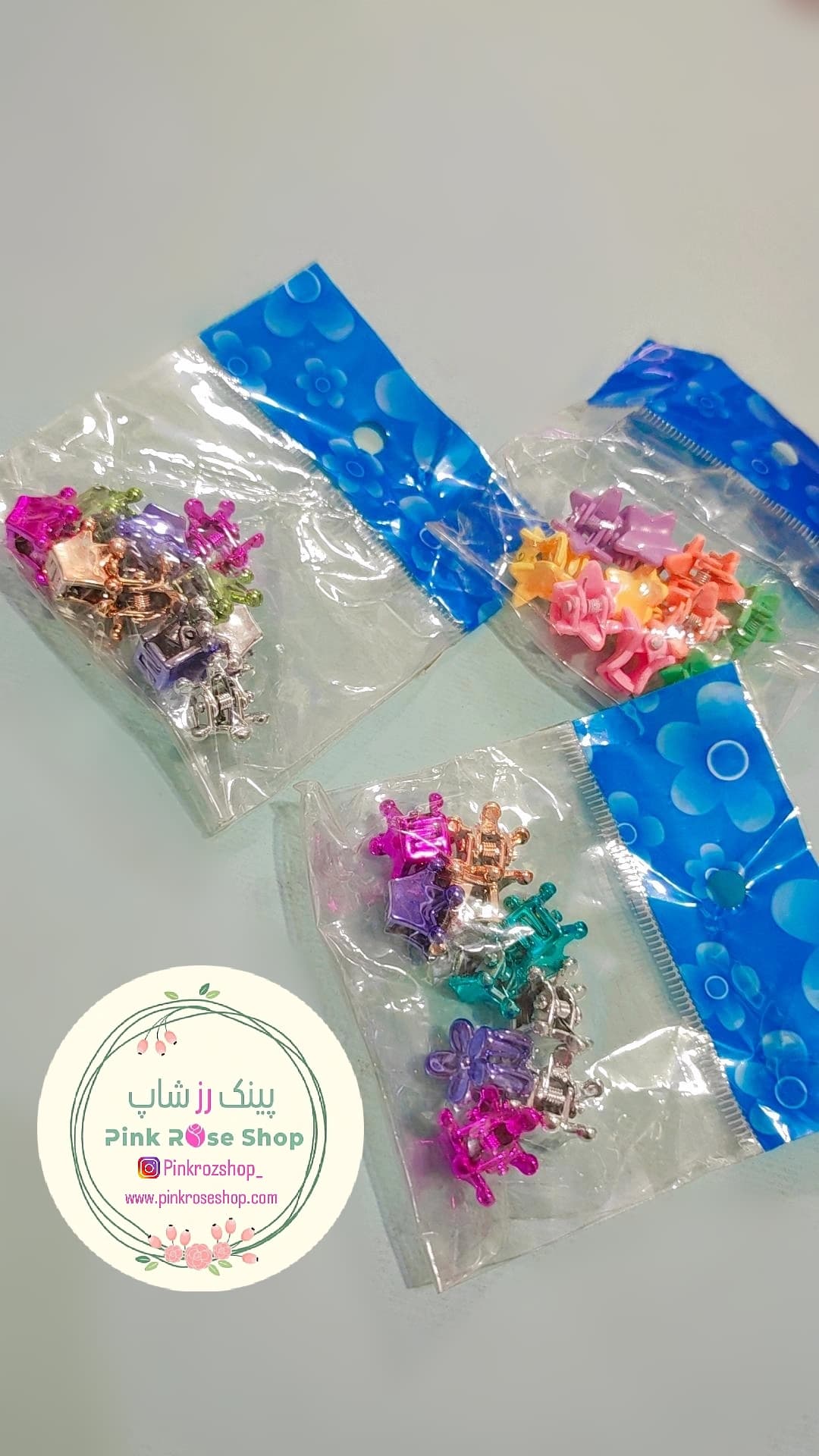 گیره مو فانتزی دخترانه 10 عددی (کد09)