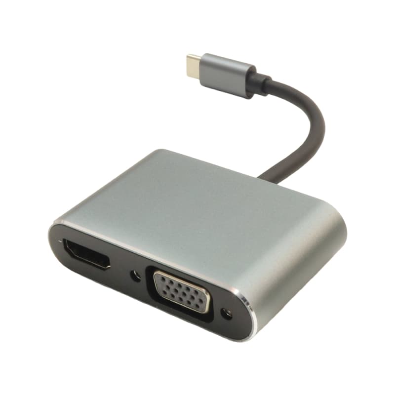 تبدیل 4 کاره همه کاره تایپ سی (هاب 4 پورت HDMI و VGA و USB و PD) — تصویر ۲