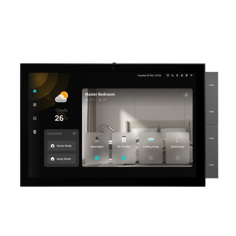 تاچ پنل صوتی و هوم سنتر اندرویدی WiFi/Zigbee هوشمند 10.1 اینچ TUYA مدل TPA10-M2E — تصویر ۲
