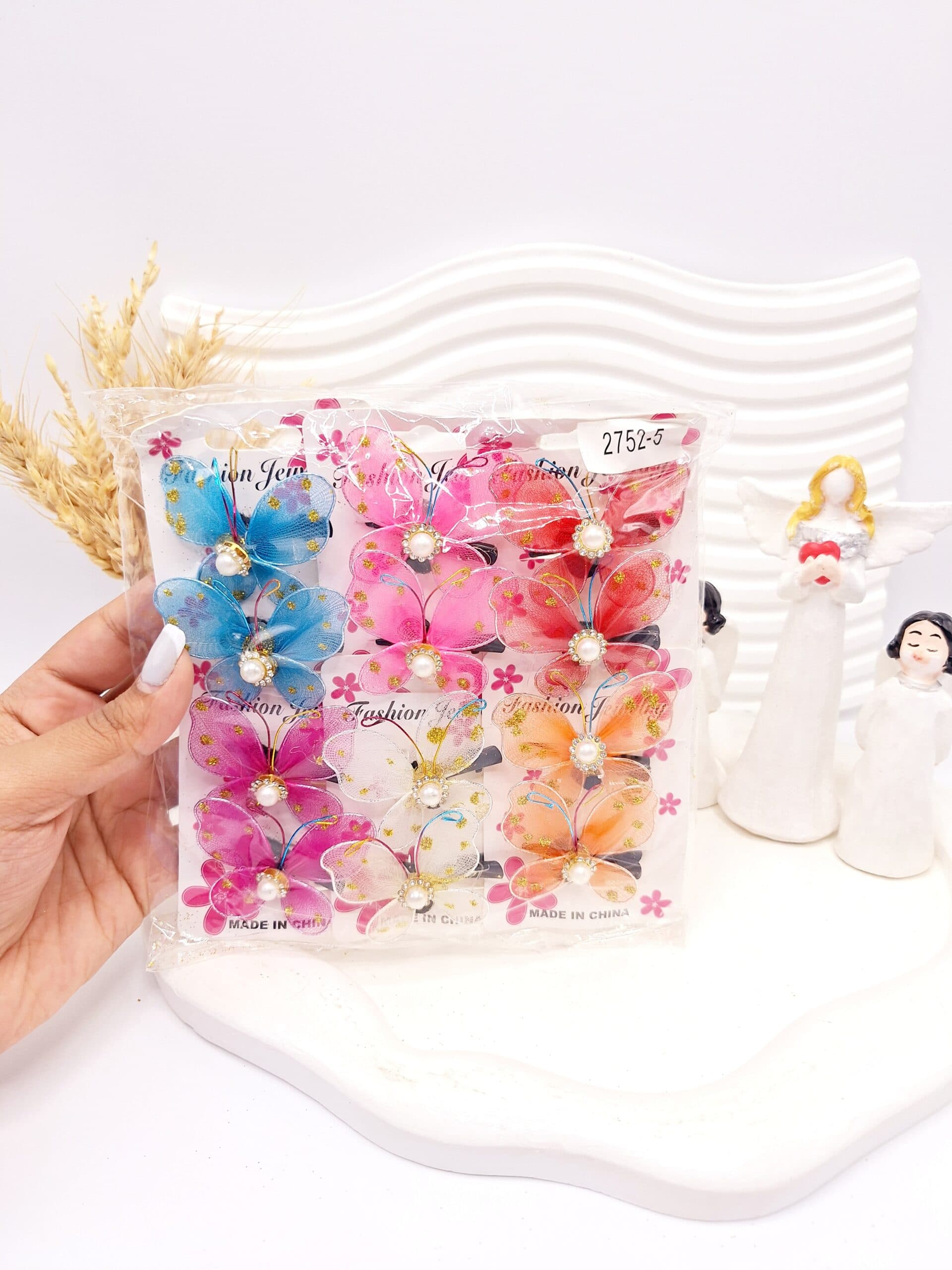 گیره مو طرح پروانه کد 2752-5