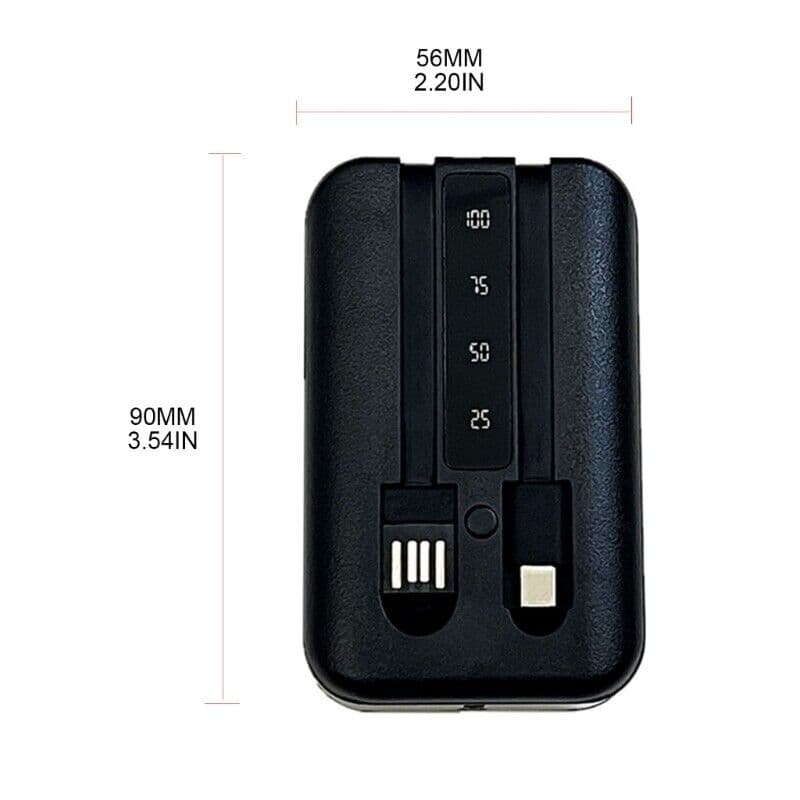 کیس پاوربانک با ورودی Type-C دو خروجی USB دارای کابل مدل KH-810 — تصویر ۴