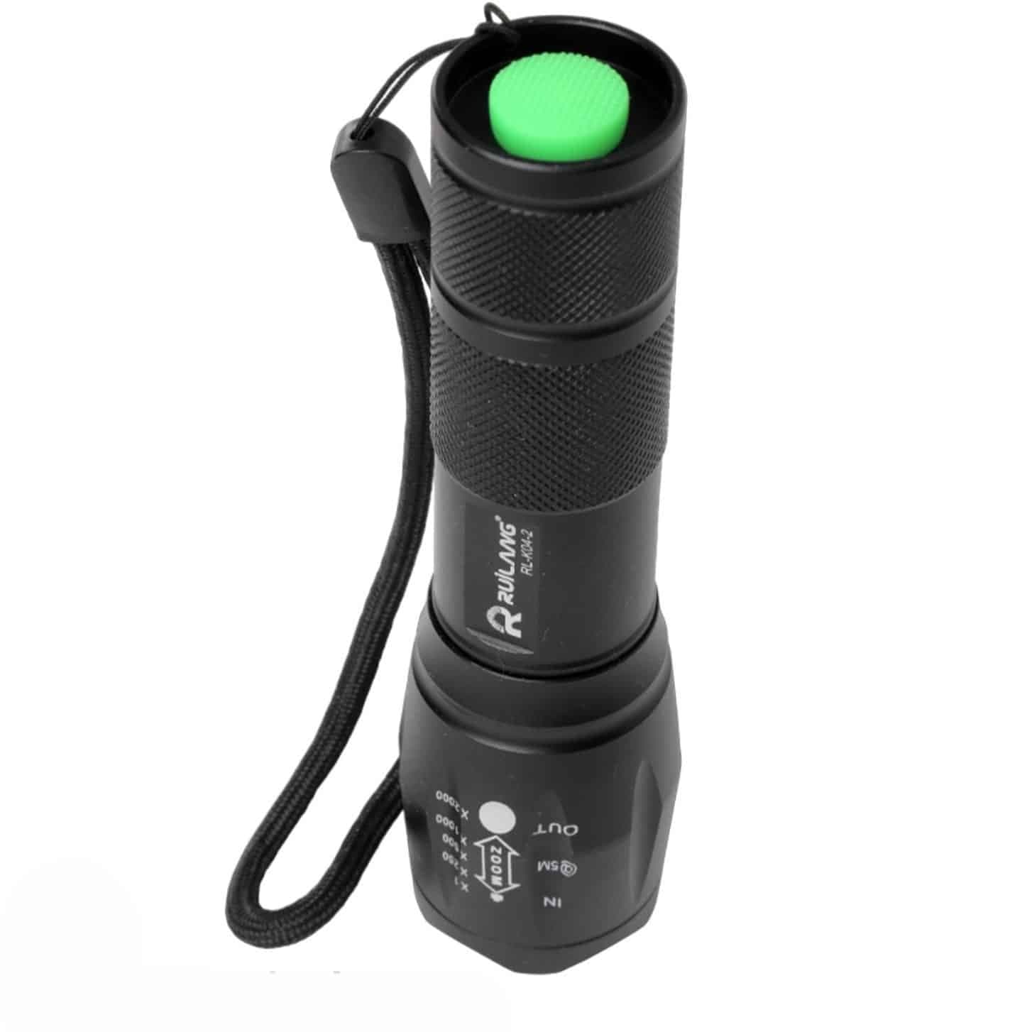 چراغ قوه دو لامپه XPE+UV زوم دار مدل K04-2 — تصویر ۶