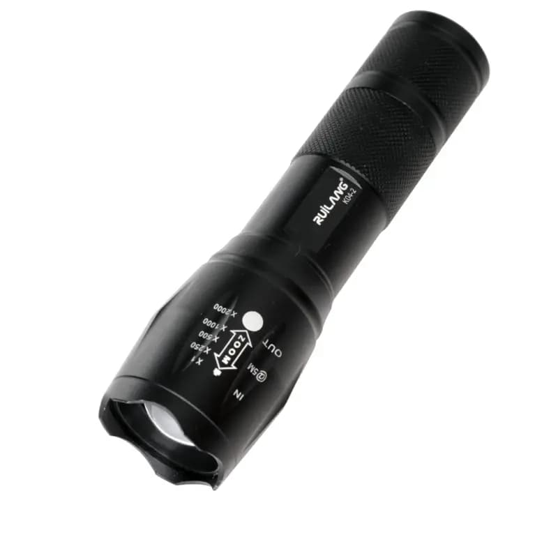 چراغ قوه دو لامپه XPE+UV زوم دار مدل K04-2 — تصویر ۱۲