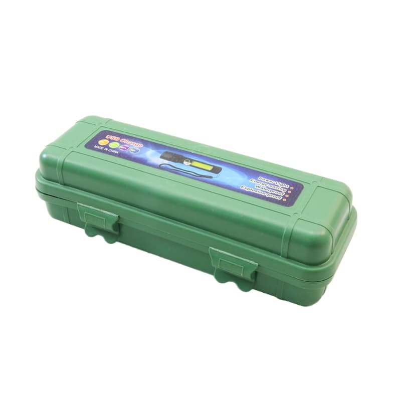 چراغ قوه پلیسی زوم دار مدل M50 با چراغ بغل COB دو رنگ — تصویر ۵