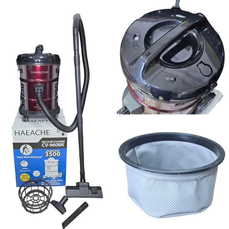 جاروبرقی سطلی هیاچی مدل 960BK | موتور 2200 وات، ظرفیت 25 لیتر، بدنه فلزی