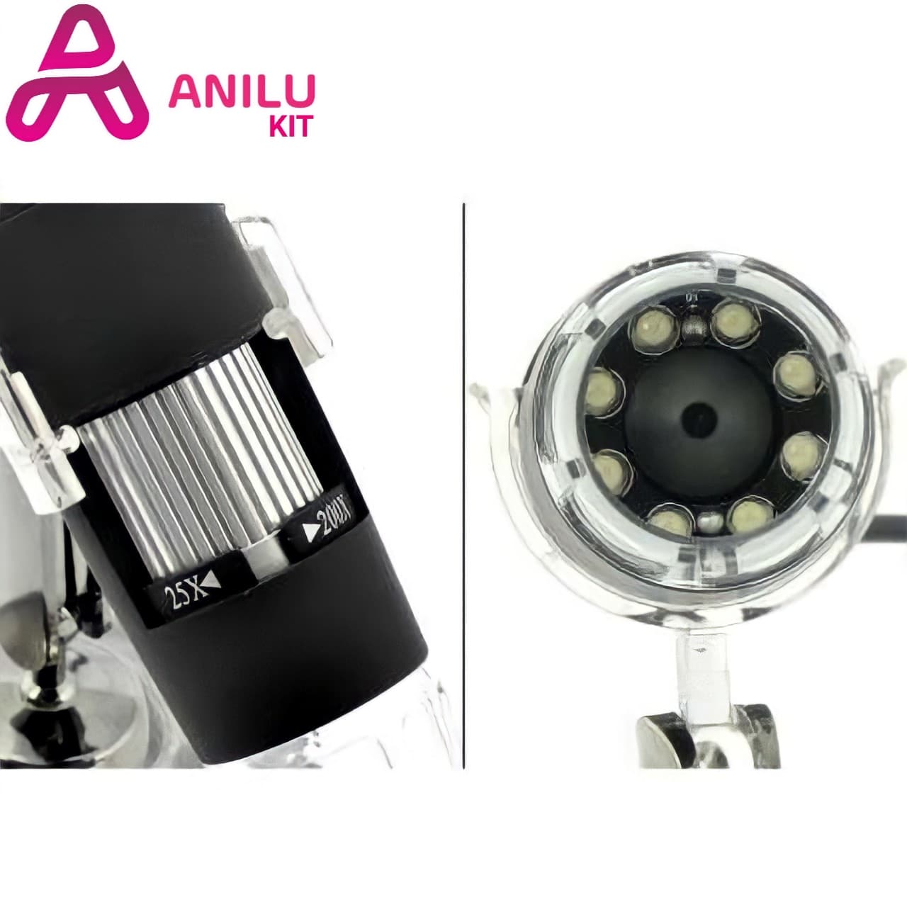 میکروسکوپ دیجیتال 1000X USB Digital Microscope پایه چرخان — تصویر ۴