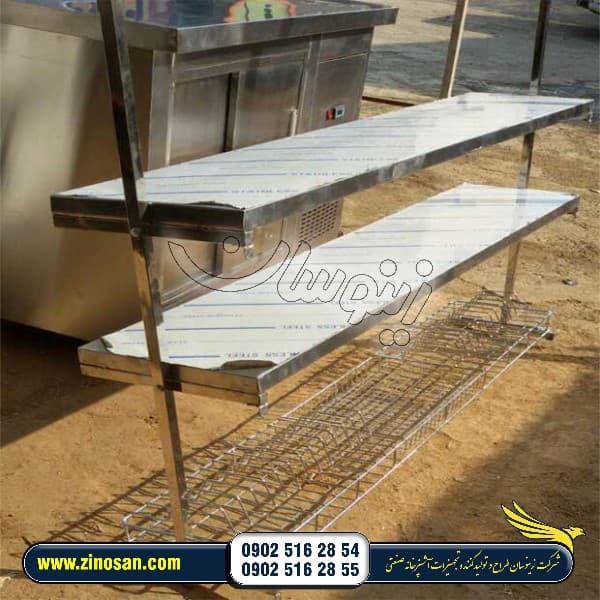 قفسه استیل باز آشپزخانه رستورانی
