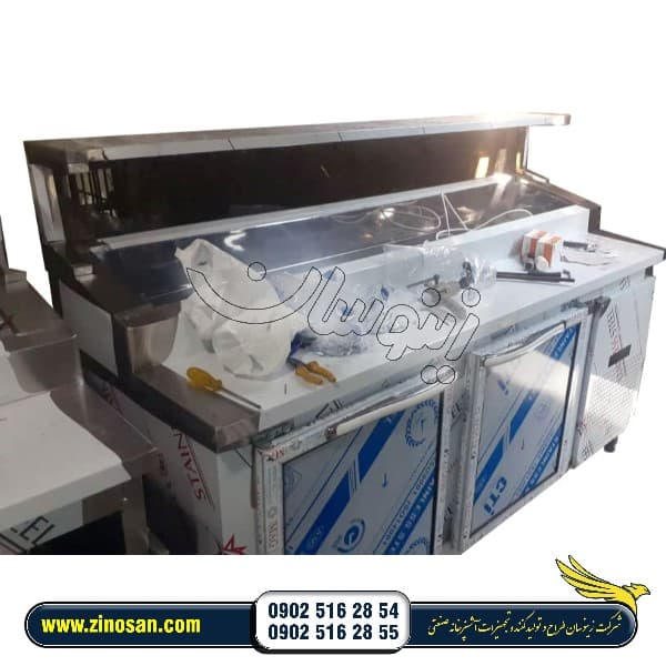 تاپینگ ده لگن دو متری استیل برای فست فود پیتزا ساندویچ بستنی — تصویر ۹