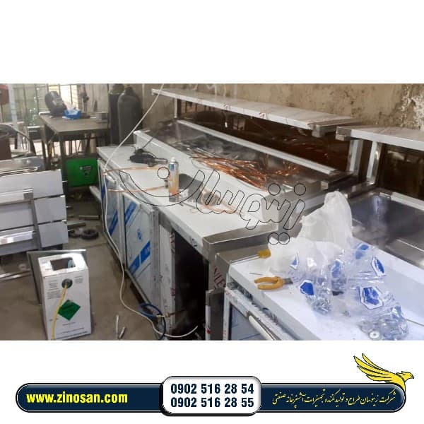تاپینگ ده لگن دو متری استیل برای فست فود پیتزا ساندویچ بستنی — تصویر ۷