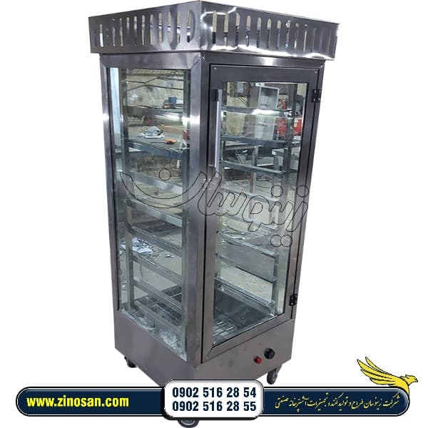 دیسپلی گرمکن ویترینی 8 طبقه پیراشکی سمبوسه ساندویچ