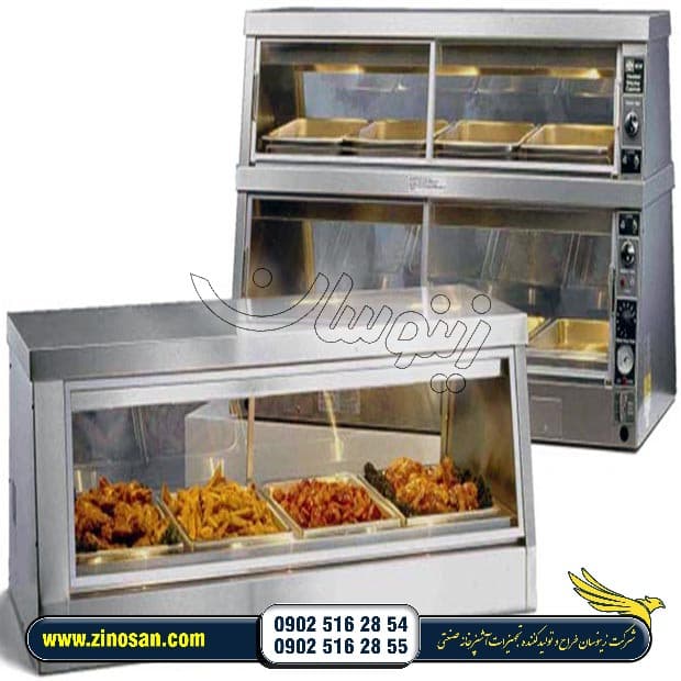 دستگاه گرمخانه دیسپلی طرح آمریکایی مرغ سوخاری