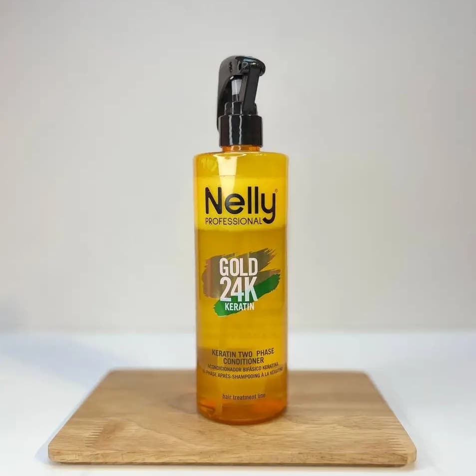 سرم مو اسپری دوفاز نلی Nelly Gold 24K Keratin 2 Phase Hair Serum — تصویر ۲