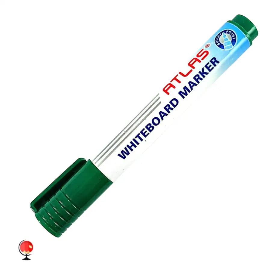 ماژیک وایت برد سبز نوک گرد اطلس