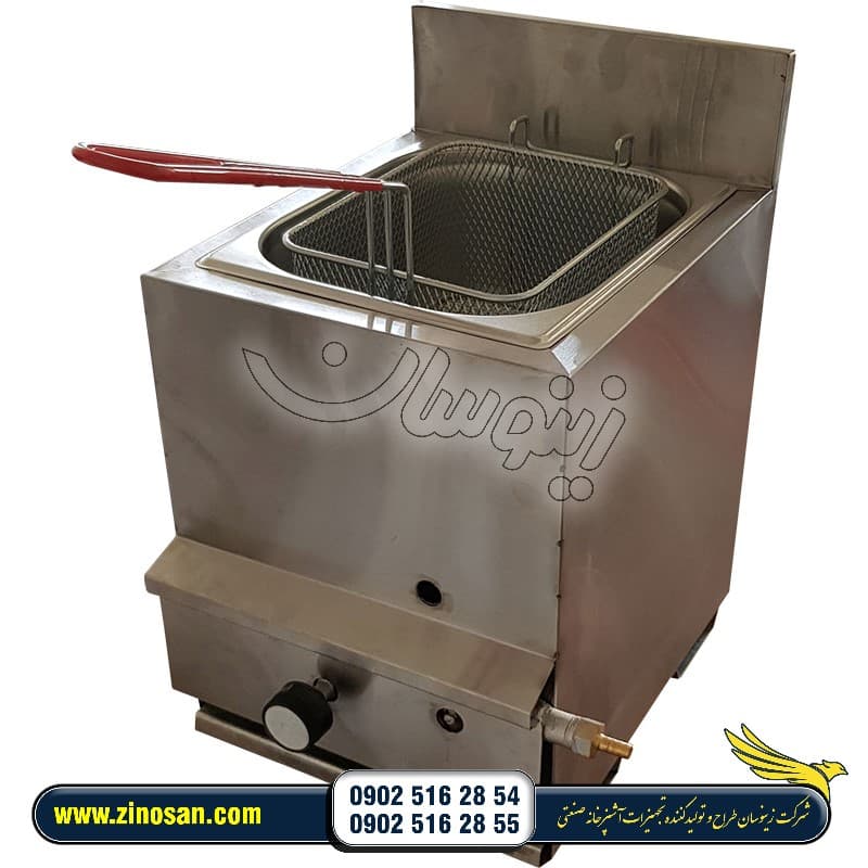 سرخ کن تک لگن گازی رومیزی کوچک سیب زمینی صنعتی