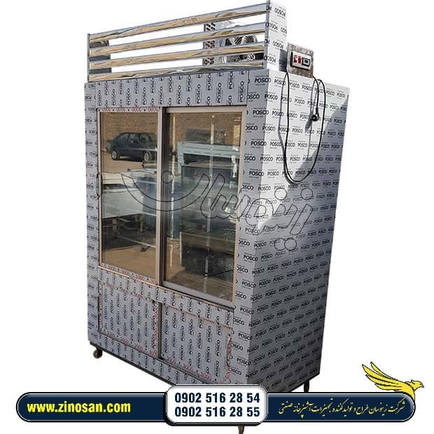 یخچال کبابی ویترینی چهار درب طبقه دار