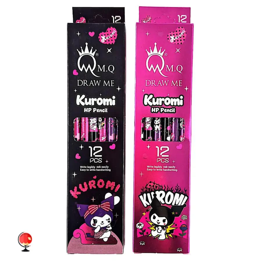 مداد مشکی ام کیو طرح کرومی بسته 12 عددی