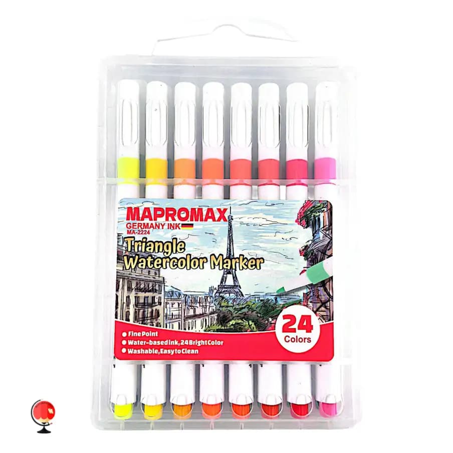 ماژیک آبرنگی 24 رنگ برند مپرومکس — تصویر ۲