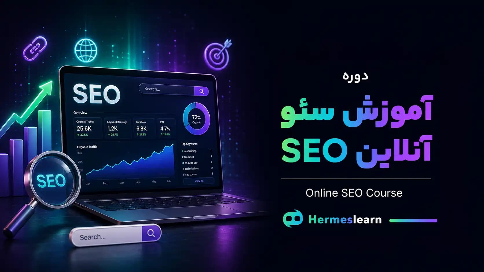 آموزش سئو شامل دوره آنلاین SEO با ارائه مدرک