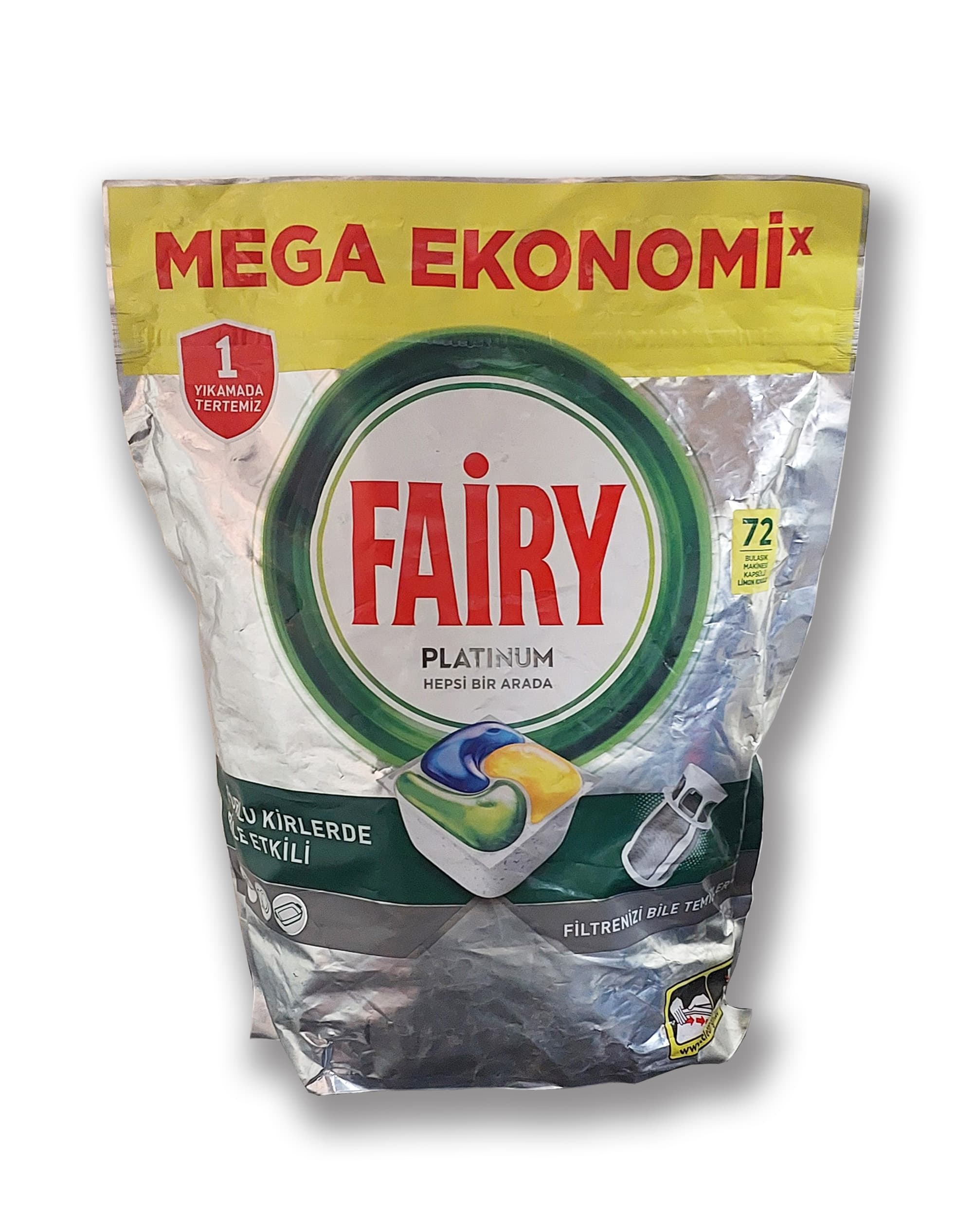 قرص ماشین ظرفشویی پلاتینیوم فیری Fairy بسته 72 عددی
