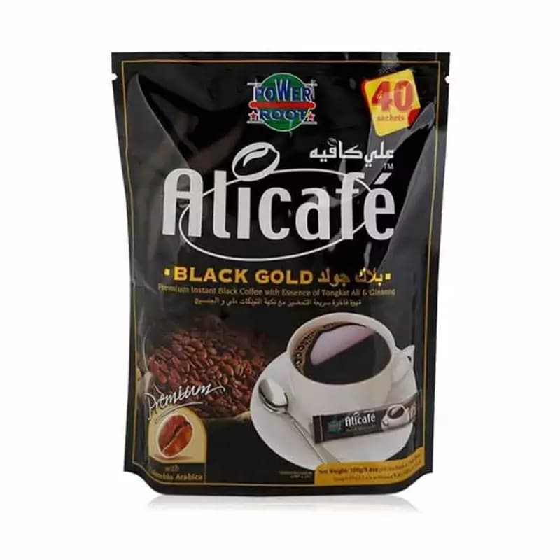 قهوه فوری علی کافه بلک Alicafe BLACK GOLD بسته 40 عددی