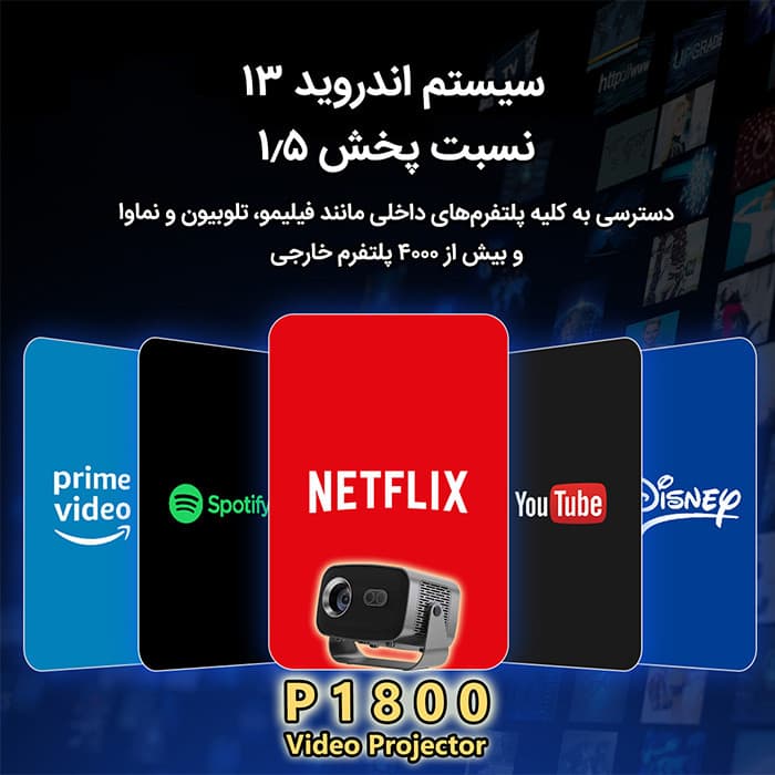 ویدئو پروژکتور مدل P1800 — تصویر ۷