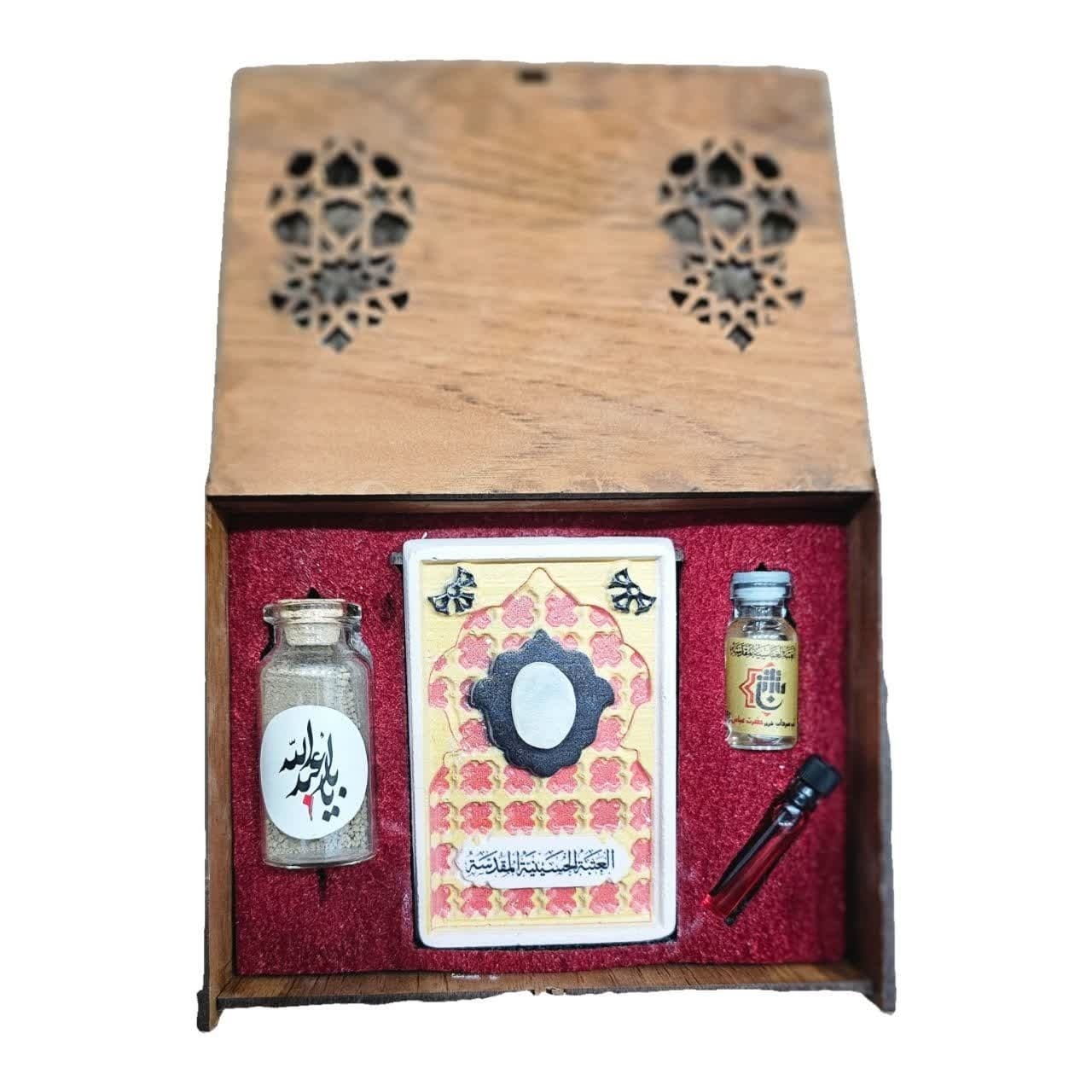 پک زیارتی حرم امام حسین(ع)، نگین حرم .آب سرداب حرم حضرت عباس .عطر حرم امام حسین.تربت کربلا