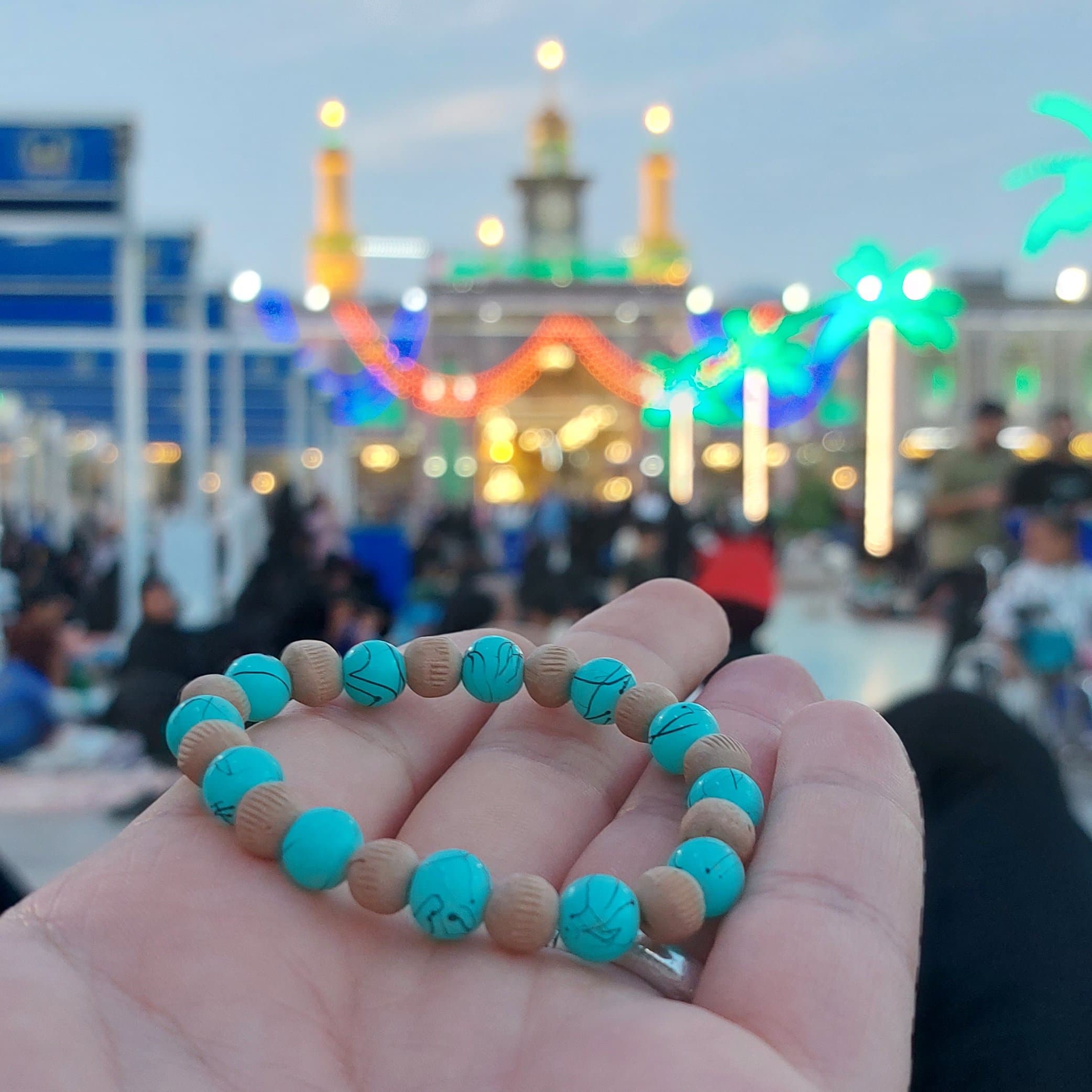 دستبند تربت کربلا و فیروزه خشتی — تصویر ۴