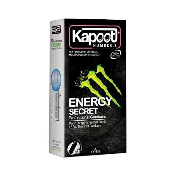 کاندوم کاپوت انرژی زا Energy Secret بسته 12 عددی