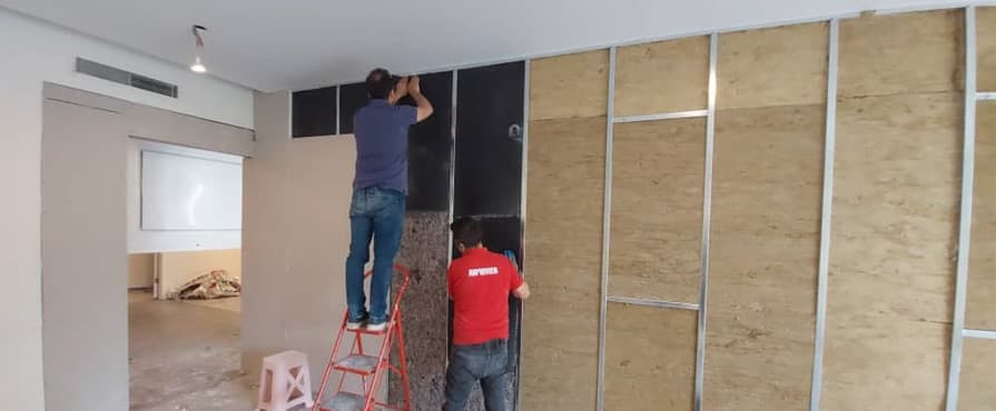 عایق صوتی دیوار مشترک