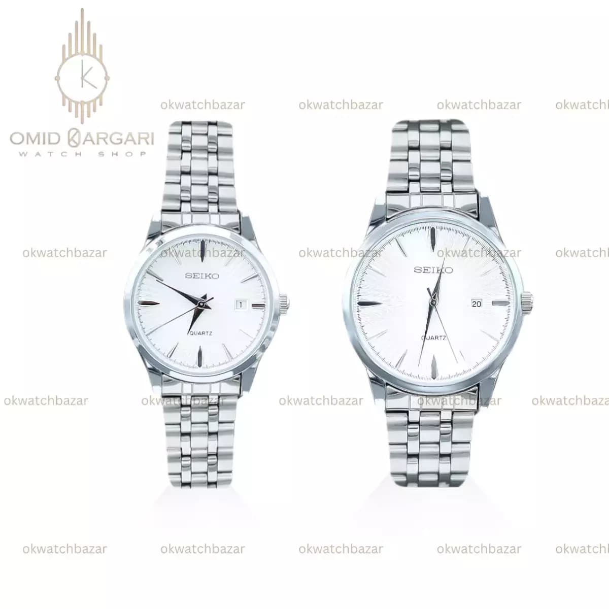 ساعت مچی سیکو تک موتوره سیلور صفحه سفید Seiko