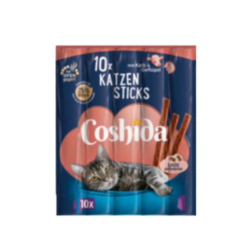 تشویقی مدادی گربه کوشیدا با طعم گوشت گوساله و مرغ Cooshida Cat Stick Beef & Poultry بسته 5 عددی
